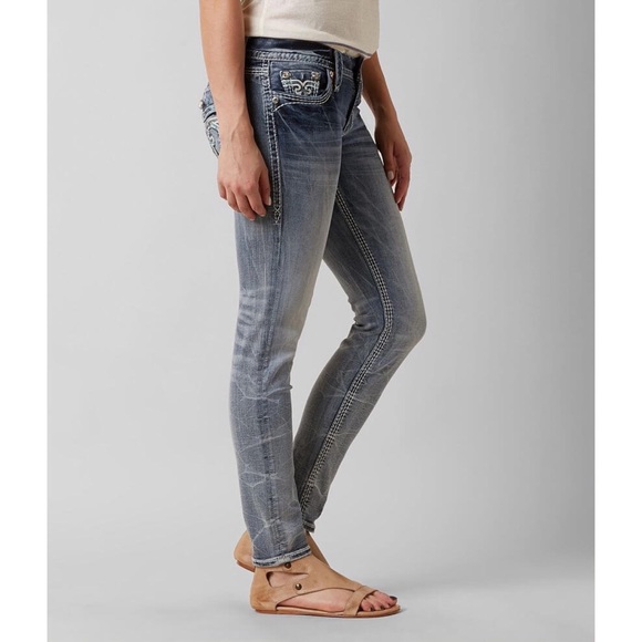 Rock Revival Arella Stretch Skinny Jeans Size 27 - Picture 2 of 7